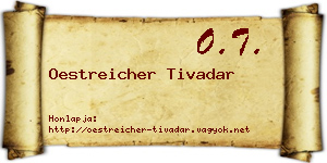 Oestreicher Tivadar névjegykártya